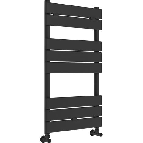 Signature Elite Flat Panel Heated Towel Rail 840mm H x 500mm W - Black