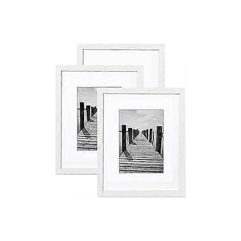Set van 3 posterlijsten, 46 inch (10x15 cm) fotopapier, zonder karton, fotolijst voor wandmontage, wit (1/4)