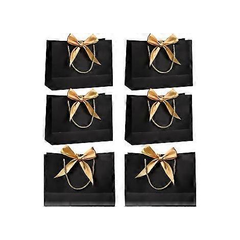 Geschenktüten, große Papiertragetasche, 6 Stück, Geschenkverpackung, Halloween-Weihnachtsfeier-Geschenktüten, 28 x 20 x 10 cm, Papiertasche, Geschenkbeutel für Geburtstage