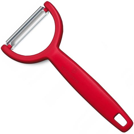Peladora horizontal YPSO con cuchilla dentada, longitud 145 mm - roja