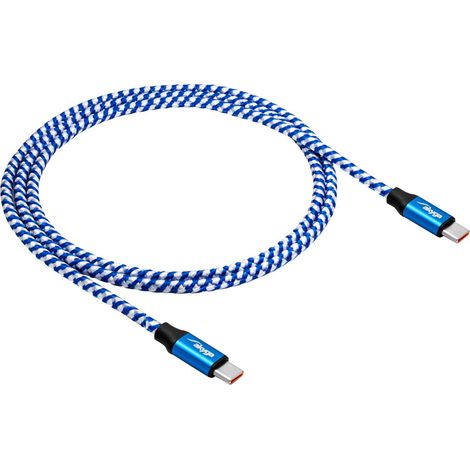 Akyga AK-USB-37 USB-C-Kabel, geflochtenes USB-Kabel, 100 W, E-Mark PD QC, 1 m, 480 Mbit/s (1/2)