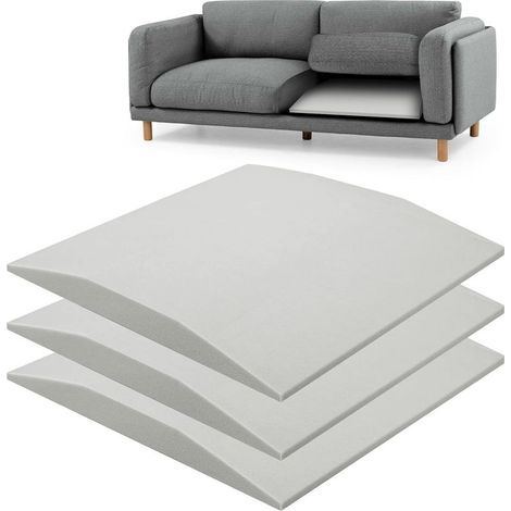 Coussin en mousse protectrice et de soutien pour canapé, 50 x 50 x 5 cm, mousse de réparation pour canapé, support de coussin de canapé, remplacement de réparation affaissé haute densité pour canapé, (1/5)