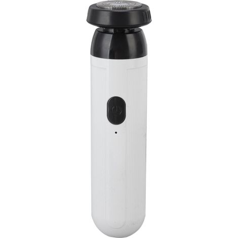Mini rasoir électrique portable pour homme avec tête de coupe rotative, appareil de rasage autonome pour les voyages et la maison, blanc (1/5)