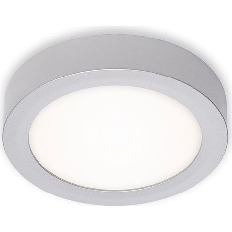 LED Aufbauleuchte Aufbaulampe 11 W 4000K silber Metall-Kunststoff Ø17cm Briloner