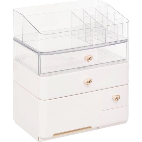Organiseur 5 Tiroirs "Sara" 27cm Blanc (1/3)