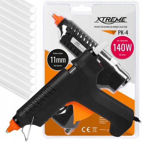 PISTOLA DE PEGAMENTO CALIENTE DE 140 W + 11 REPUESTOS DE 250 BARRAS GRATIS