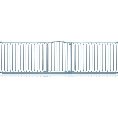 Safetots Curved Top Safety Gate, 271cm - 280cm, Matt Grey, Pressure Fit Stair Gate