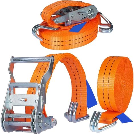 TrAdE Shop Traesio - Cinghia Di Tensione 10mtx50mm Con Cricchetto Tirante Fasce Cricchetto Ancoraggio - (1/8)