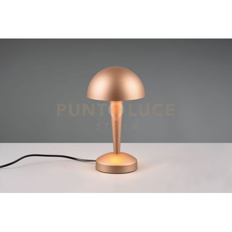 Lampada da tavolo touch marrone metallo E14 RL Canaria