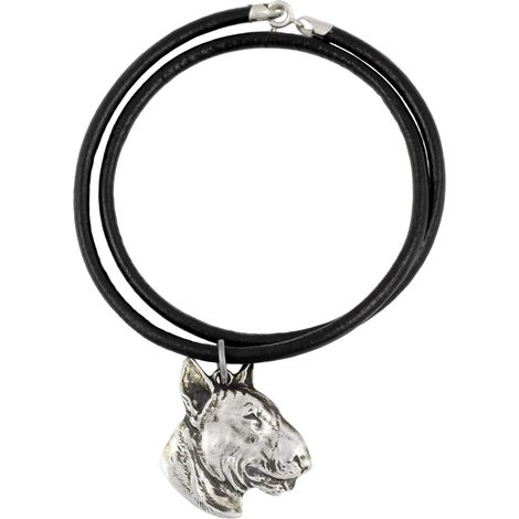Bullterrier, Bullterrier III – Hundehalskette, versilberter Anhänger für Hundeliebhaber, einzigartiges Schmuckstück von Art-Dog (1/5)