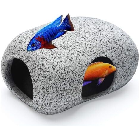 Roches pour Aquarium pour Poisson à se Reproduire, Jouer et se Reposer, Petites Céramique Pierres Décoratives pour Aquarium (1/5)