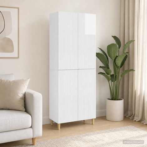 Set di armadi 2 pcs Bianco Lucido 66 x 34,5 x 90 cm vidaXL (1/5)