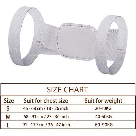 Correcteur de posture ajustable avec sangle de soutien dorsal, ceinture orthopédique de soutien des épaules et de la colonne vertébrale, pour hommes et femmes - type K-02 (1/5)