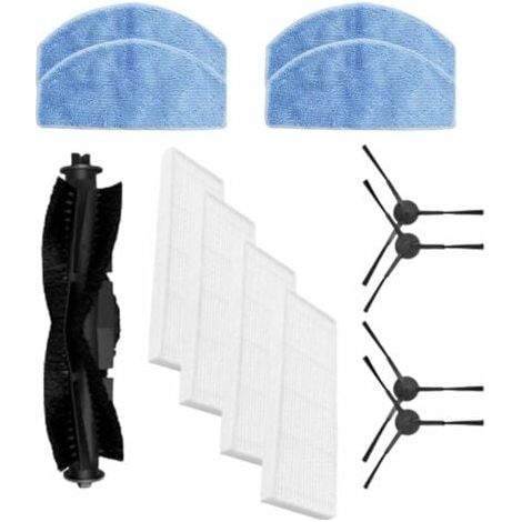 Kit d'accessoires pour aspirateur robot G8000/G8000 Pro/Honiture G20/Laresar evol 3, accessoires de rechange avec 1 brosse principale, 4 brosses latérales, 4 filtres Hepa, 4 lingettes, (1/4)