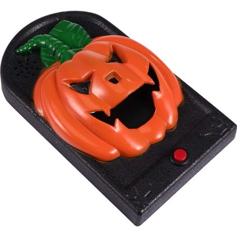 Sonnette Halloween Citrouille Animée - Lumière Yeux + Son Effrayant + Langue Mobile - Décoration Porte Fête - 1 Pièce (1/5)