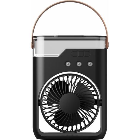Ventilatore da Tavolo Portatile con Nebulizzatore Nano – 5 Velocità, 35dB, Luce LED – Design Moderno in Plastica ABS – Ideale per Ufficio e Camera da Letto (1/5)