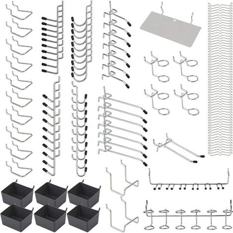 140 crochets, crochets métalliques, crochets porte-outils (1/3)