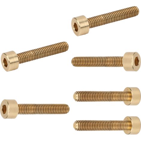 50 pièces vis à tête hexagonale creuse M4x22 en cuivre, fixations et quincaillerie industrielle