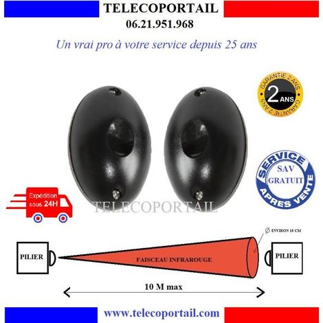 JEU DE PHOTOCELLULES INFRAROUGE UNIVERSELLES POUR MOTORISATION DE PORTE ET PORTAIL (1/3)