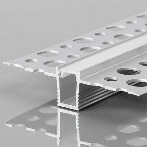 Perfil Tira LED Integración / Trimless - 8x7mm - Con Difusor - 2 - Plata (1/3)
