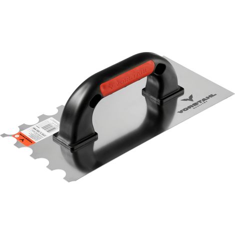 Truelle en acier inoxydable, denture demi-ronde, manche fermé, 270 x 130 mm, Vorstahl (1/3)