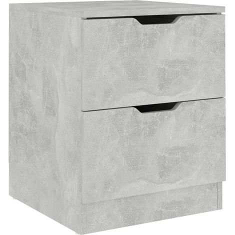 Bedside Cabinet Concrete Grey 40x40x50 cm Engineered Wood vidaXL