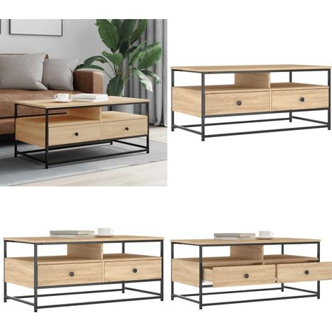 Couchtisch Sonoma-Eiche 100x51x45 cm Holzwerkstoff - Holzwerkstoff Couchtisch - Holz Couchtisch (1/5)