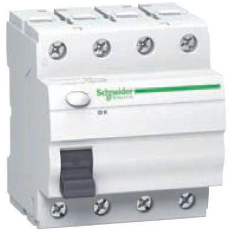 Schneider Electric – Disjoncteur différentiel 63A 30mA – Protection contre chocs électriques – Installation sur rail DIN – Capacité de coupure 500A