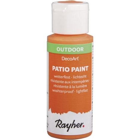 Peinture acrylique - RAYHER - Patio Paint - Jaune mandarine - 59 ml - Brillant