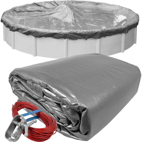 Bâche d'hiver pour Piscine Hors Sol Platine 7,3 m (1/5)