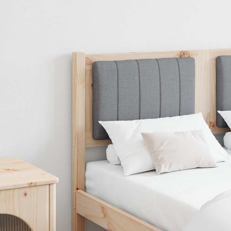 Gepolstertes Kopfteil Braun 120 cm Massives Kiefernholz