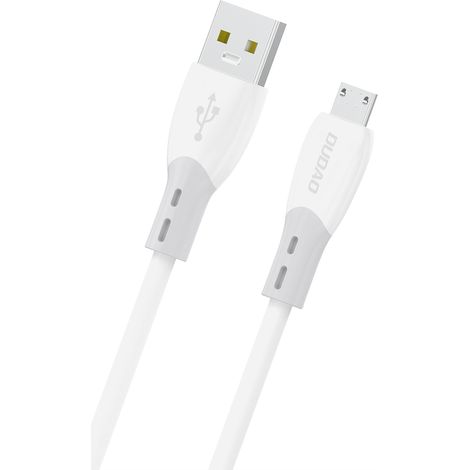 Cable trenzado de silicona USB-A - micro USB L25SM 3A 1m - blanco (1/5)