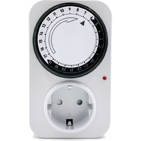Programador diario mecánico con luz indicadora 4000W - Blanco