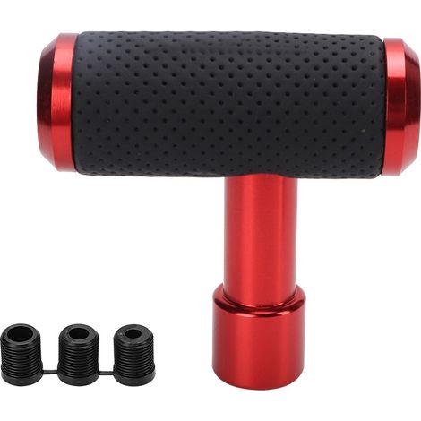 GARRYFIZH Pommeau de levier de vitesse universel en forme de T pour voiture, compatible avec les transmissions manuelles et automatiques (rouge)
