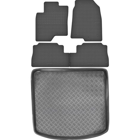 Tappetini in gomma per auto e tappetino per bagagliaio per Opel Antara SUV dal 2006 al 2017 - set completo. (1/5)