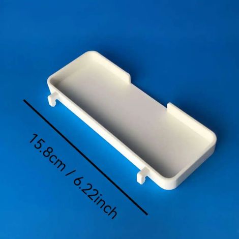 Étagère murale (BLANC) compatible avec le panneau perforé Skadis, support de rangement utilitaire pour établi ou garage, et porte-accessoires suspendus. (1/5)