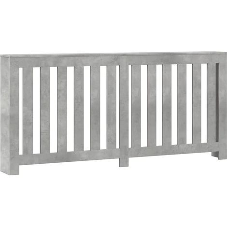 Copritirradiatore pratico moderno per soggiorno 175 x 20 x 82 cm in legno ingegnerizzato grigio cemento 020049837