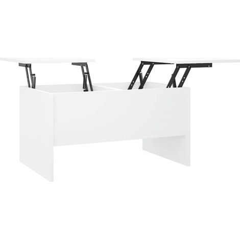 Maison Exclusive - Couchtisch Weiß 80x50x42,5 cm Holzwerkstoff (1/5)
