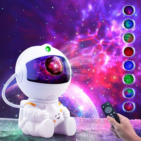 Filiyano – Projecteur de ciel étoilé astronaute, veilleuse LED de plafond avec minuteur et télécommande, idéale pour la chambre ou la salle de jeux (1/5)