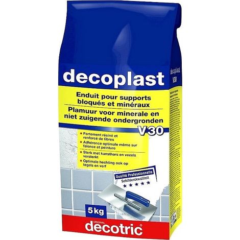 Enduit de lissage résiné dur 5 kg – Résiste aux chocs sur murs et sols – Application facile sur divers supports – Decotric
