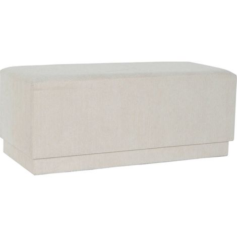 Banc élégant beige en polyester pour entrée - Beige côtelé (1/5)