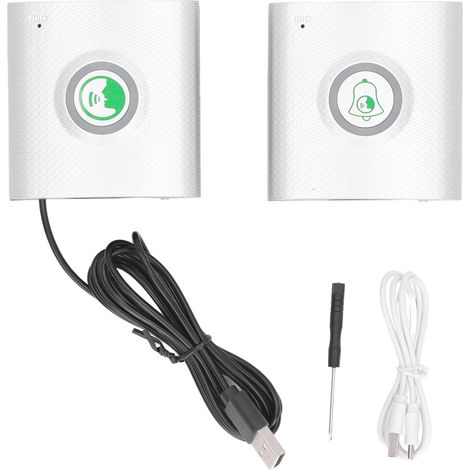 Carillon sans fil ultra longue distance, interphone vocal intelligent bidirectionnel pour maison, blanc (1/5)