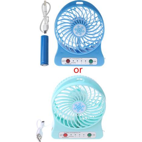 Ventilateur portable USB, mini ventilateur de bureau avec batterie 18650-AquaForge