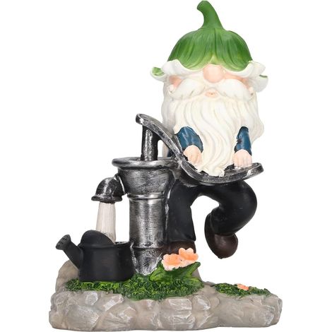 Statue De Jardin GNOME De Vieil Homme Réaliste, Figurine Décorative Extérieure en Résine, œuvre d'art Unique pour Pelouse, Patio, Porche, Idée Cadeau Exceptionnelle (1/5)