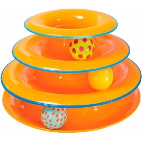 Petstages Tower of Tracks - gioco interattivo per gatti con pista a 3 livelli