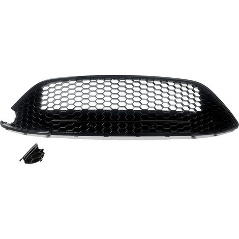 Parrilla frontal con diseño de malla tipo panal, fabricada en plástico ABS resistente, color negro brillante. (1/2)