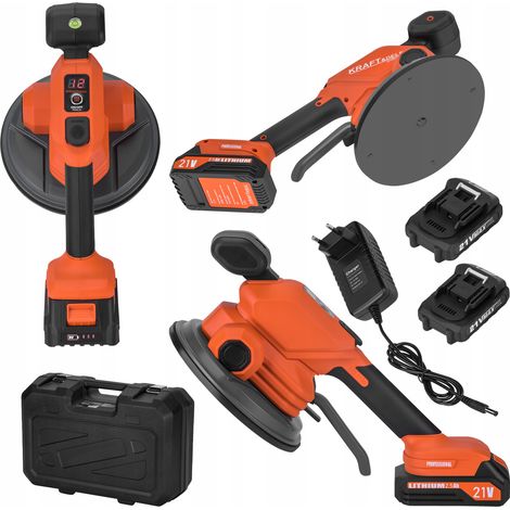 Ventosa vibrante senza fili da 190 mm 21V 2.5Ah 2xAKU 80Kg Kraft&Dele (1/5)