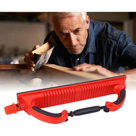 Bloc de ponçage manuel rouge pour longboard, rayon réglable, incurvé avec support auto-agrippant, ponceuse manuelle sans poussière avec poignée, bloc de ponçage sans poussière. (1/5)