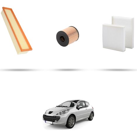 Kit tagliando 3 filtri compatibile con Peugeot 207 1.4 16v 65kw dal 2006 (1/5)