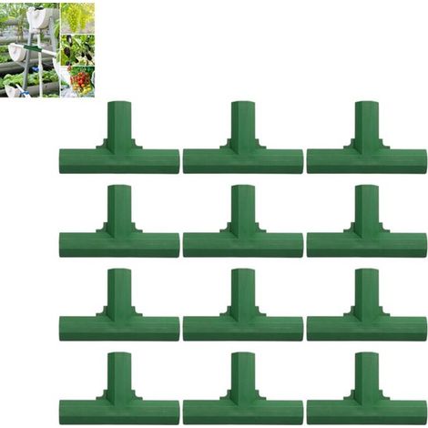12 pièces - Tube en acier plastifié - Connecteur de treillis - Connecteurs - Accessoires de terrasse - Connecteurs pour structure de serre - Outil de raccordement de tuyauterie - Connecteur de cadre à (1/5)